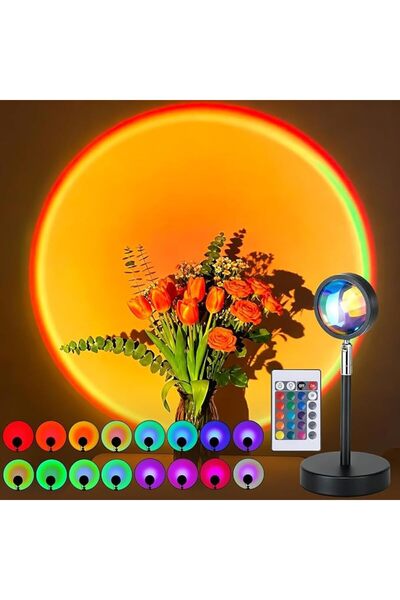 Generic Sunset Lamp Projection Rotation LED Romantic Modern Floor Stand Night...