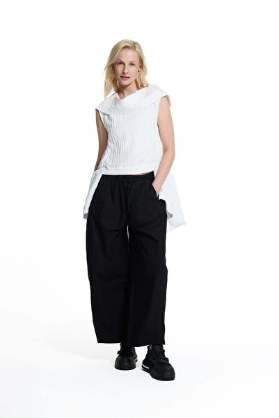 #vdr viadellerose Black High Waist Carrot Pants 19230