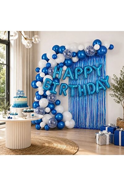 IRO Blue Happy Birthday Party Decorations Set 73pcs