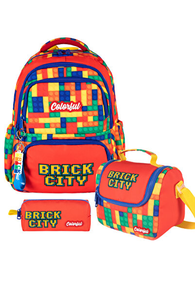 Colorful Life 3'lü Okul Seti Brick - Erkek İlkokul Çantası & Termal Beslenme ...