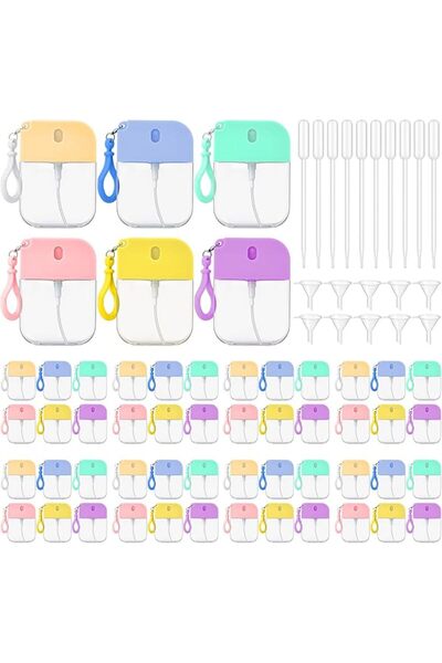 Rtteri 50 Pcs Empty Hand Sanitizer Spray Bottle Travel Size Mini Hand Sanitiz...