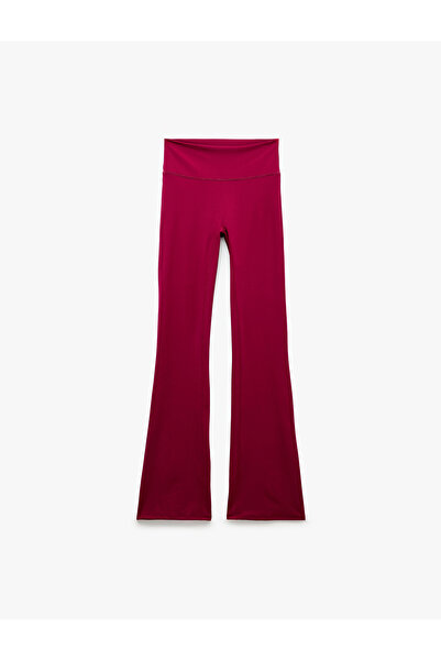 Koton High Waist Slim Fit Sporty Spanish Leggings with Stitching Detail