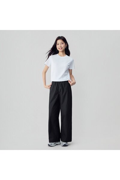 Giordano Women High Waist Wide Leg Elastic Waist Pants
