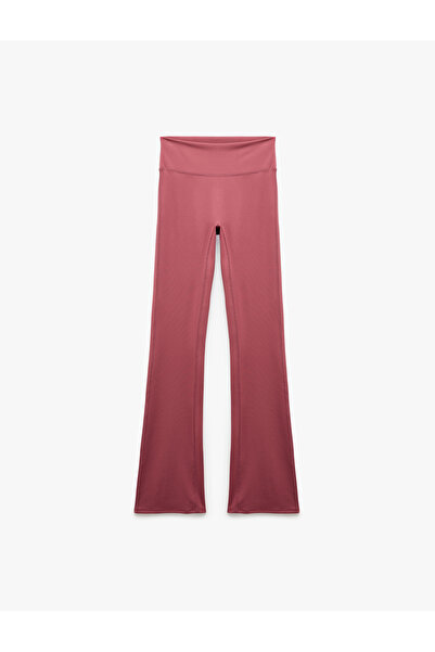 Koton High Waist Slim Fit Sporty Spanish Leggings with Stitching Detail
