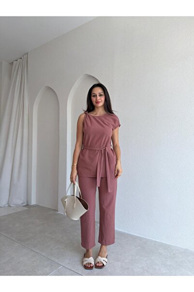 Mooi Butik طقم كتان من دي لييرا 3739 - كيريت