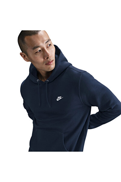 Nike M NK CLUB Φούτερ με κουκούλα FN3859-451 Μπλε