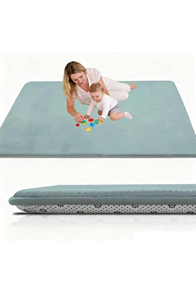 GENERAL Large Nursery Carpets 160 x 200 cm Brown Memory Foam Play Mat for Bab...