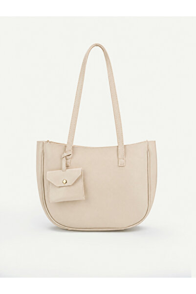 SHAKA Cream Shk341 Faux Leather, Zippered, Wallet Charm Gift, Women's Hand, A...