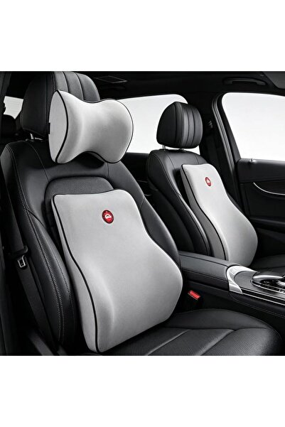 GENERAL Car Back Cushion Lumbar Support and Car Neck Pillow Kit Memory Foam E...