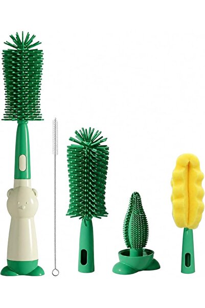 DHB tech 8 PCS Baby Bottle Brush Set with Portable Case, Silicone Bottle Clea...