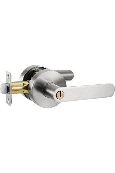 STARSTAR Door handle lock silver interior privacy knob with key.