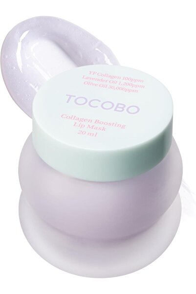 TOCOBO قناع شفاه معزز للكولاجين - علاج كوري لتكبير الشفاه طوال الليل مع الكول...