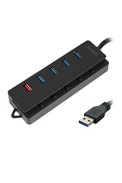 Spacer Hub extern cu distanțiere, porturi USB: 4 x USB 3.0, 1 x port USB Quic...