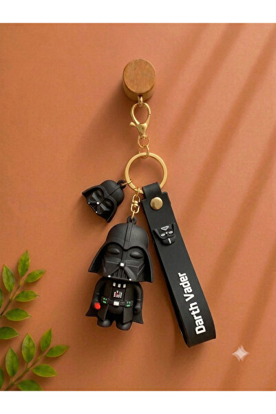 Darth Vader Figürlü Anahtarlık Star Wars Silikon Çanta Süsü Koleksiyonluk Aksesuar