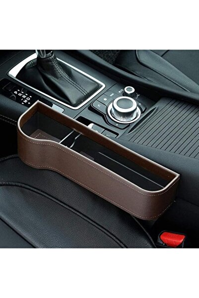 JOYZZZ Car Seat Gap Filler Organizer, Black PU Leather Side Console Crevice B...