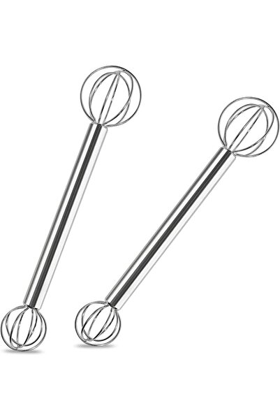 TERRIFI Whisk, Stainless Steel Double-Ended Mixing Tool with Large and Small ...