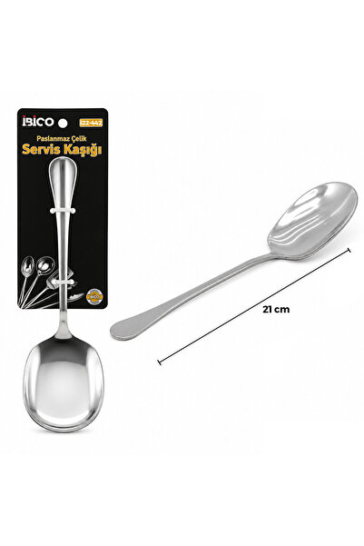 RiverWorld River World Metal Serving Spoon Chrome Color 21 cm