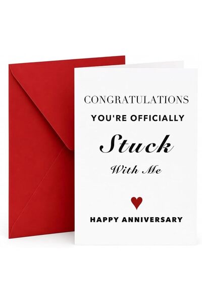 GENERAL Funny Anniversary Card for Husband Wife, No Refunds No Exchanges, Env...