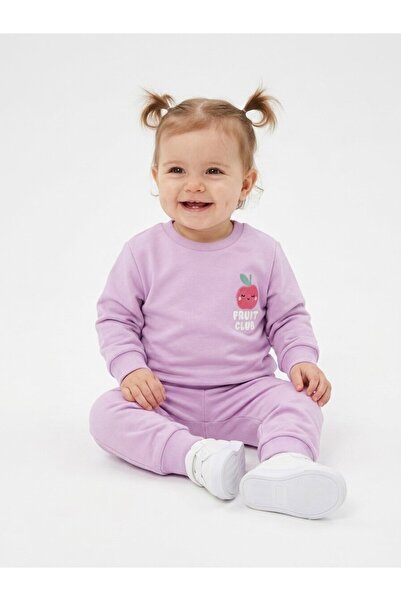 Kids Kingdom Cotton Apple Detailed 2-Piece Baby Girl Set