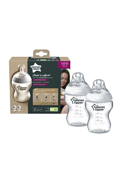 tommee tippee Πλαστικά Μπουκάλια 260ml Αργή Ροή 0m+ Tommee Tippee-Κοντά στη Φ...