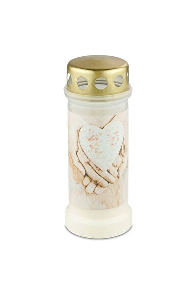 Bolsius Set 2 x Candela Alba Nr. 6 cu Capac Inima