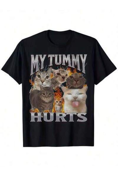 23ERVA 1pc Womens Funny Cat Meme TshirtCotton 180gsm.Printed Tee.Unisex Crewn...