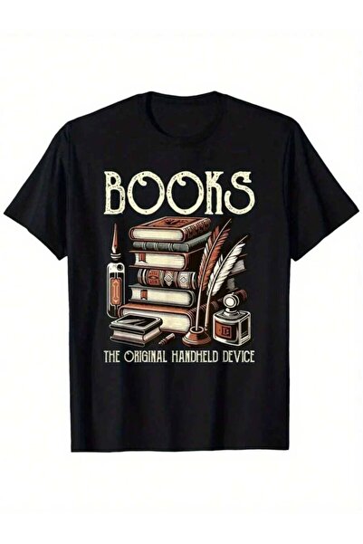 23ERVA Men's Women's Vintage Book Lover-Shirt Features Slogan About Handheld ...