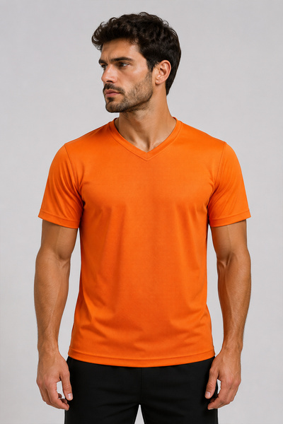Beyome Unisex V-Neck Oversize T-Shirt Women's Men's Relaxed Fit Short Sleeve ...