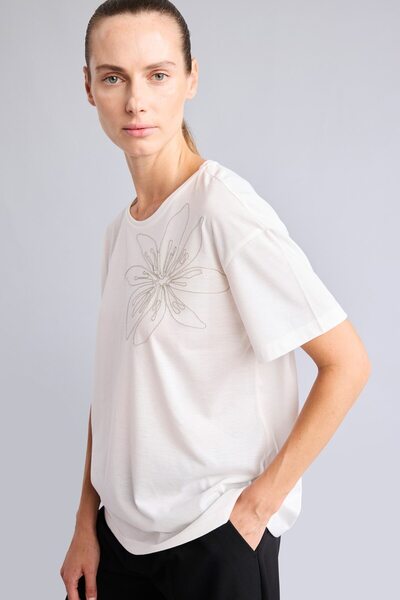 DeFacto Relax Fit Crew Neck Embroidery Print Short Sleeve T-Shirt H2463Ax26Sm