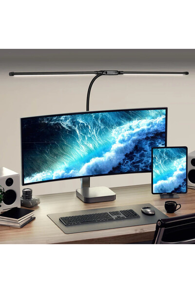 LittleDomi Lampa de birou LED, LittleDomi, Brat Oscilant cu Clema, Inaltime A...
