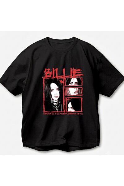 SVART WEAR Billie Eilish Printed Vintage Y2K Retro Unisex Oversize 100% Cotto...