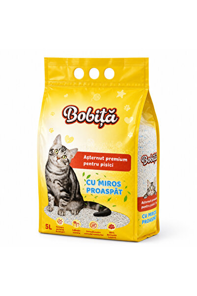 Bobita Premium Clumping Bentonite Cat Litter, Fresh Scent, 5 L, 4.2 kg
