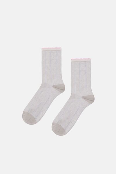 Happy Socks - Gray Glitter Socks