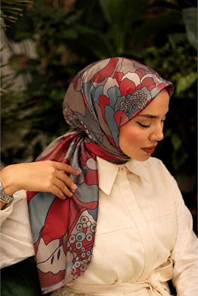 FENZA SCARF Serein 20% Βαμβάκι 80% Βισκόζη Κασκόλ ΓΚΡΙ 90x90