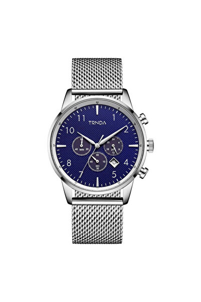 TRNDA Men's Stainless Steel Watch, Dark Blue Dial | Trnda43mm