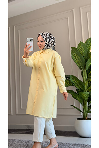 Suede Style 6594 - Stylish Comfortable Sleeve Cuff and Pocket Stone Detailed ...