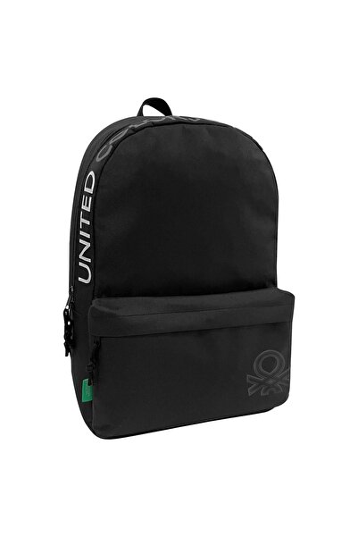 Zâna Casei Rucsac negru cu litere albe gri 30x14x44cm
