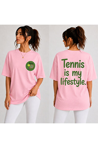 VODEXA Unisex Oversize Tennis Printed T-Shirt 100% Cotton Tennis Themed Comfo...