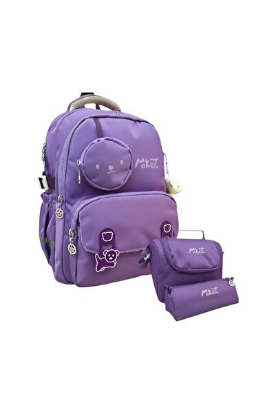 tüftürük Orthopedic Bag with Teddy Bear Accessories, Pen Holder and Thermos, ...