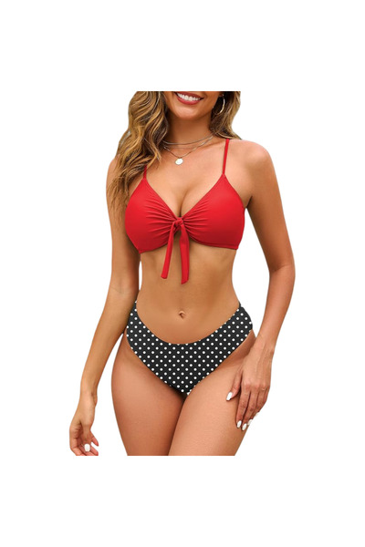 OtherMax Costum de baie damă din două piese Bikini Set Modelator Roșu XXL — c...