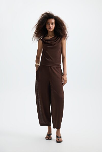 LEFTIES Dökümlü carrot fit pantolon