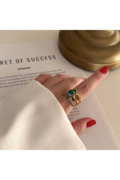 Alice İsstanbul Gold Colored Stone Ring