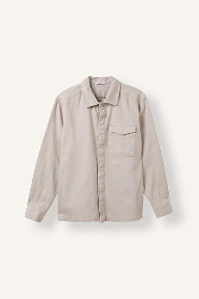 DeFacto Single Pocket Hidden Placket Boxy Fit Shirt Jacket F7124Ax26Au
