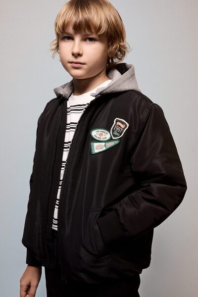 DeFacto Arma Detailed Hooded Taffeta Coat for Boys H0201A826Au