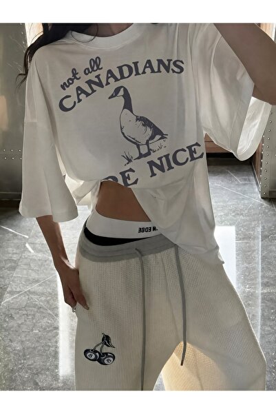 Generic Brand Humorous Canadian Goose with Slogan,100% cotton,short sleeve,cr...