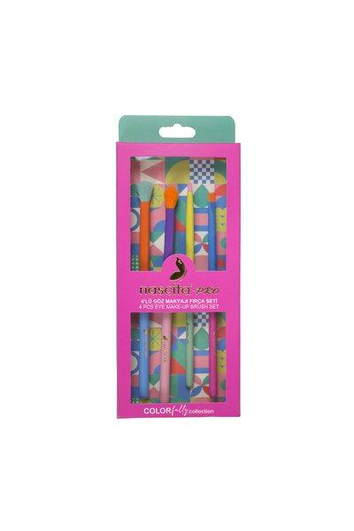nascita Colorfully Collection Göz Makyaj Fırça Seti 4'lü NASBRUSHSET133