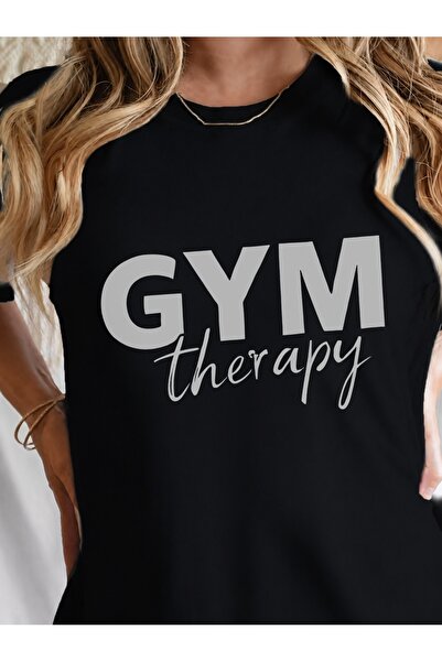 Generic Brand Gym Therapy Typography Design,all-season wear,100% cotton,casua...
