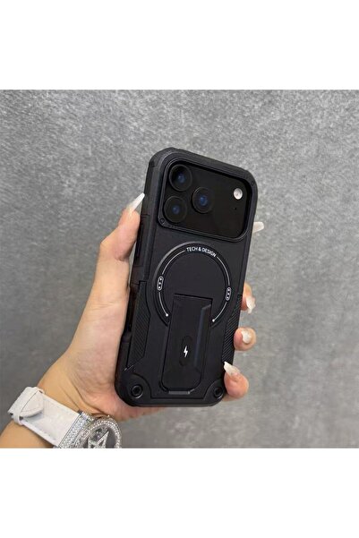 Choice15 iPhone 16 Pro Max Black For Magsafe Kickstand Phone Case For iPhone ...