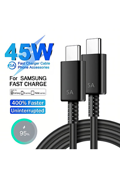 Choice 1m 5A USB-C Cable 5A 45W PD Dual USB C Fast Charging Cable For S21 S22...