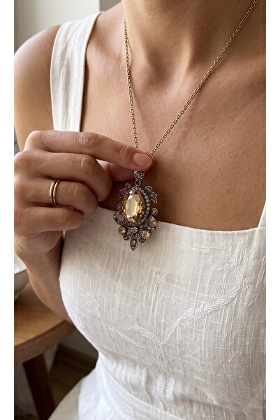 FAYRA ACCESSORIES Authentic Design Necklace with Crystal Stones